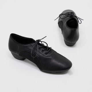 Agile Women's Practice Dance Shoes with Canvas Upper, 3-Part Sole and Lace-Up Design for Indoor and Outdoor Dancing