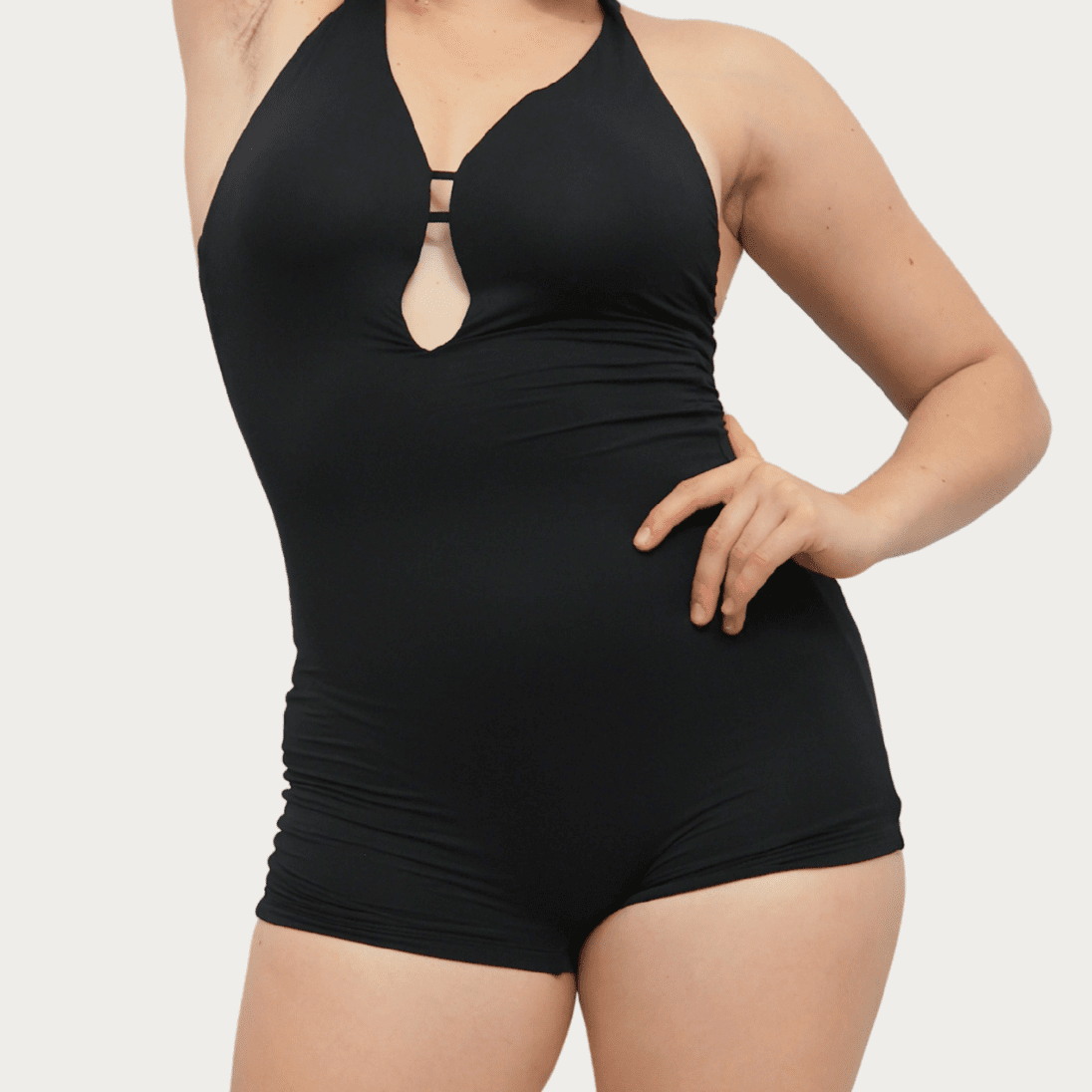 Elena – Black Latin Unitard - iLoveDanceShoes