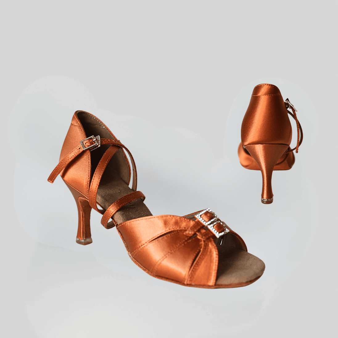 Feronia Twin Diamond Buckles - Women's Latin / Salsa Shoes - iLoveDanceShoes