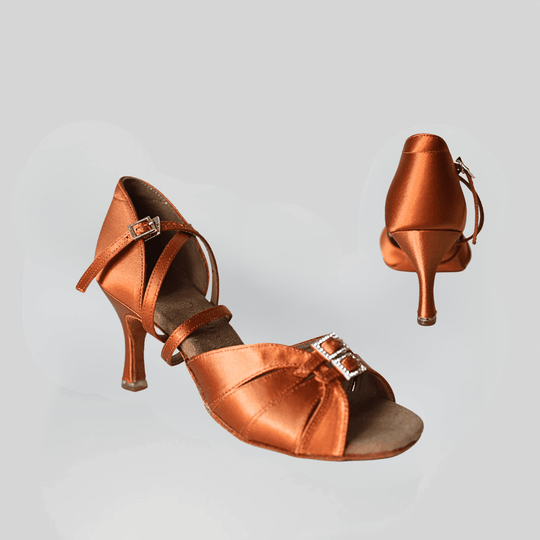 Feronia Twin Diamond Buckles - Women's Latin / Salsa Shoes - iLoveDanceShoes