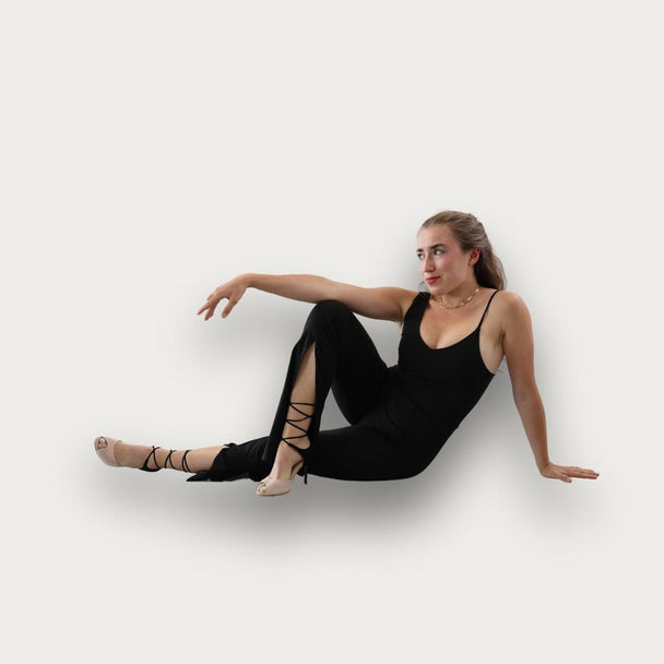 Jumpsuit - Flared All Black - iLoveDanceShoes