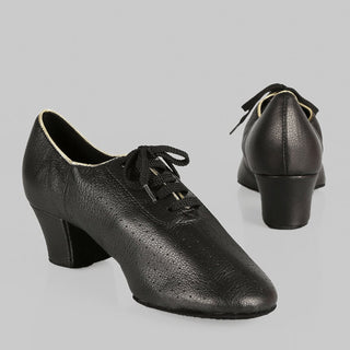 Luxe Women's Practice Dance Shoes in Soft Lamb Leather with Cuban Heel, Suede Lining and Lace-Up Closure for All Dance Styles