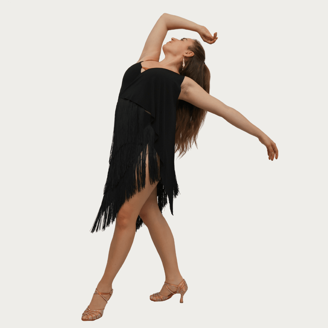 Nina - Latin Fringe Practice/Performance Dress - iLoveDanceShoes