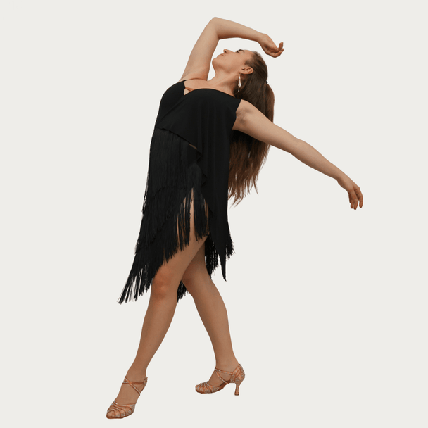 Nina - Latin Fringe Practice/Performance Dress - iLoveDanceShoes