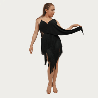 Nina - Latin Fringe Practice/Performance Dress - iLoveDanceShoes