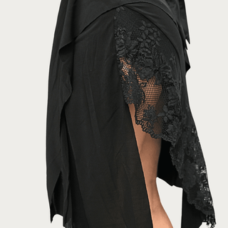Nyx – Black Asymmetrical Lace Latin Skirt - iLoveDanceShoes