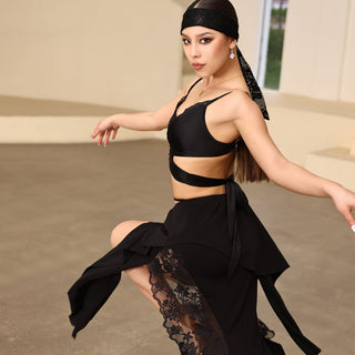 Sofia – Small Black Latin Top - iLoveDanceShoes