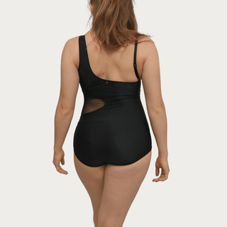 Tanya – Black Latin Asymmetrical Unitard - iLoveDanceShoes