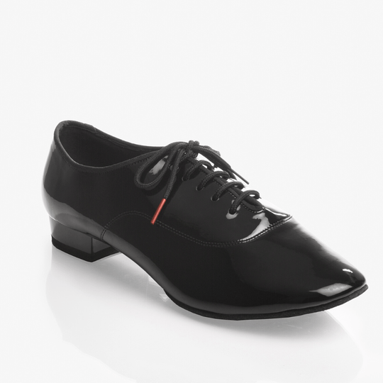 Adam Patent Standard Men's Dance Shoes in Black Patent Leather with Suede Sole and Cushioning for Ballroom, Salsa and More