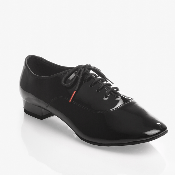 Adam Patent Standard Men's Dance Shoes in Black Patent Leather with Suede Sole and Cushioning for Ballroom, Salsa and More