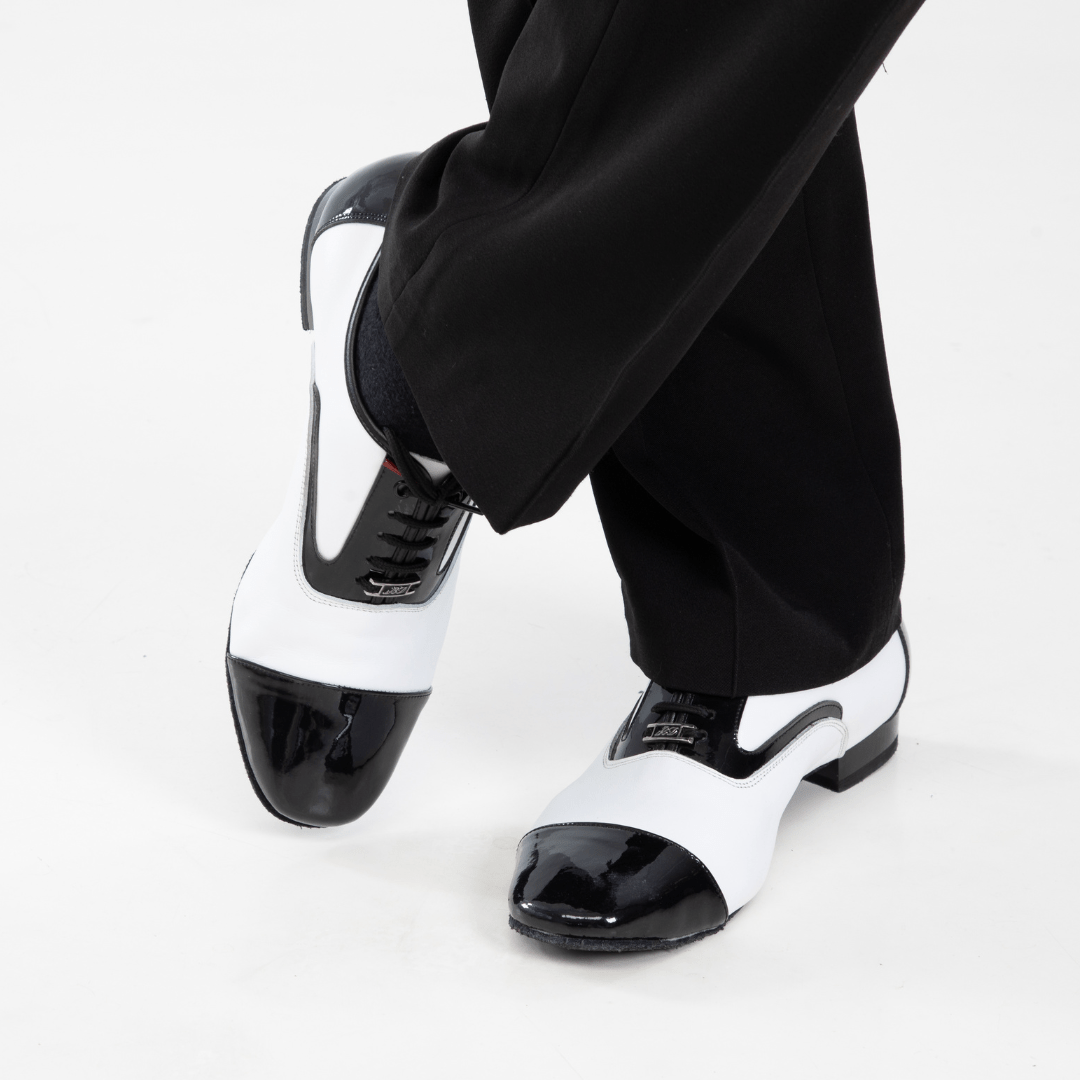 Adorno Black & White Men's Ballroom, Salsa, Bachata and Tango Dance Shoes from iLoveDanceShoes