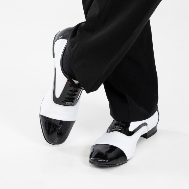 Adorno Black & White Men's Ballroom, Salsa, Bachata and Tango Dance Shoes from iLoveDanceShoes