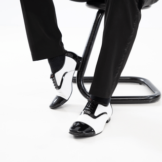 Adorno Black & White Men's Ballroom, Salsa, Bachata and Tango Dance Shoes from iLoveDanceShoes