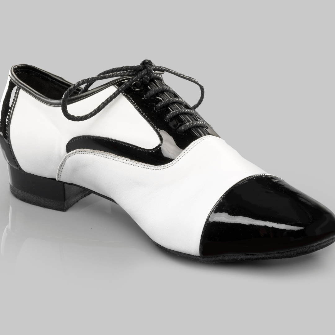 Adorno Black & White Men's Ballroom, Salsa, Bachata and Tango Dance Shoes from iLoveDanceShoes