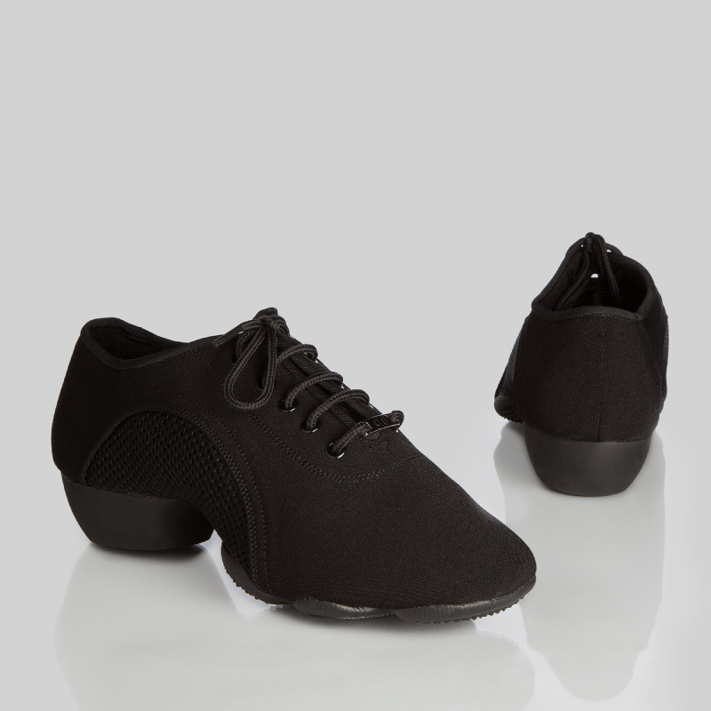 Agile Women's Practice Dance Shoes with Canvas Upper, 3-Part Sole and Lace-Up Design for Indoor and Outdoor Dancing