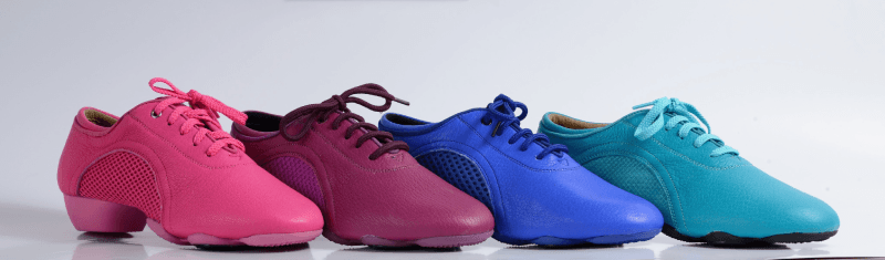 Agile Women's Practice Dance Shoes with Canvas Upper, 3-Part Sole and Lace-Up Design for Indoor and Outdoor Dancing