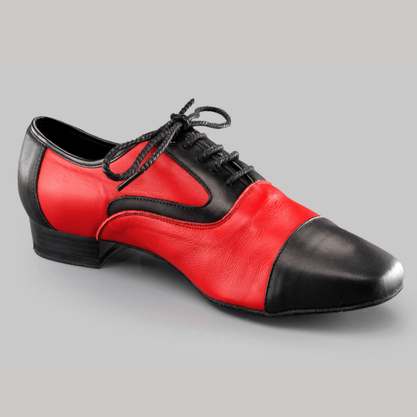 Amague Black and Red Men's Leather Dance Shoes – Perfect for Ballroom, Salsa, Bachata, and Tango from iLoveDanceShoes