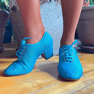 Aurora Women's Practice Dance Shoes in Breathable Mesh with Low Cuban Heel, Flexible and Lightweight for Latin and Ballroom