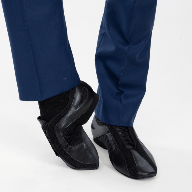 Blade Men's Practice Dance Shoes in Leather and Mesh with Lace-Up Closure, Breathable and Flexible for All Dance Styles