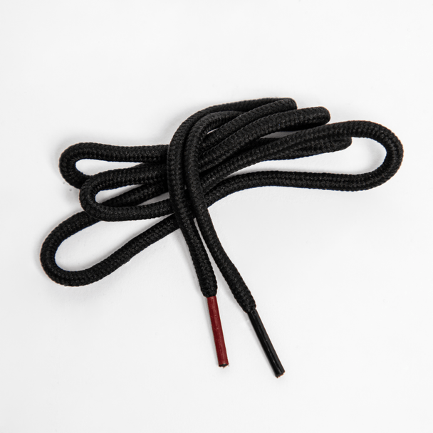 Dance Shoe Replacement Laces with Clear Plastic Aglets Featuring Red and Black Tips. 9mm x 91cm. Stylish and Easy to Lace