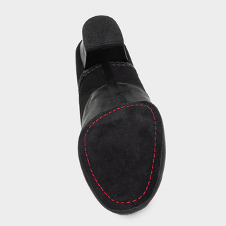 Gazelle Men's Latin Dance Shoes in Canvas and Leather with Braided Detail, 2 Inch Heel and Cushioning for Tango and Latin Dance