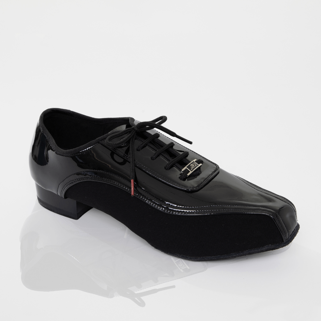 Grenson Men's Ballroom Dance Shoes in Canvas and Leather with Split Sole, Lace-Up Closure and Cushioning for Tango and Salsa