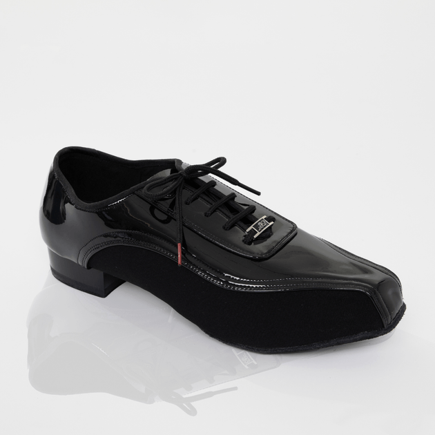 Grenson Men's Ballroom Dance Shoes in Canvas and Leather with Split Sole, Lace-Up Closure and Cushioning for Tango and Salsa
