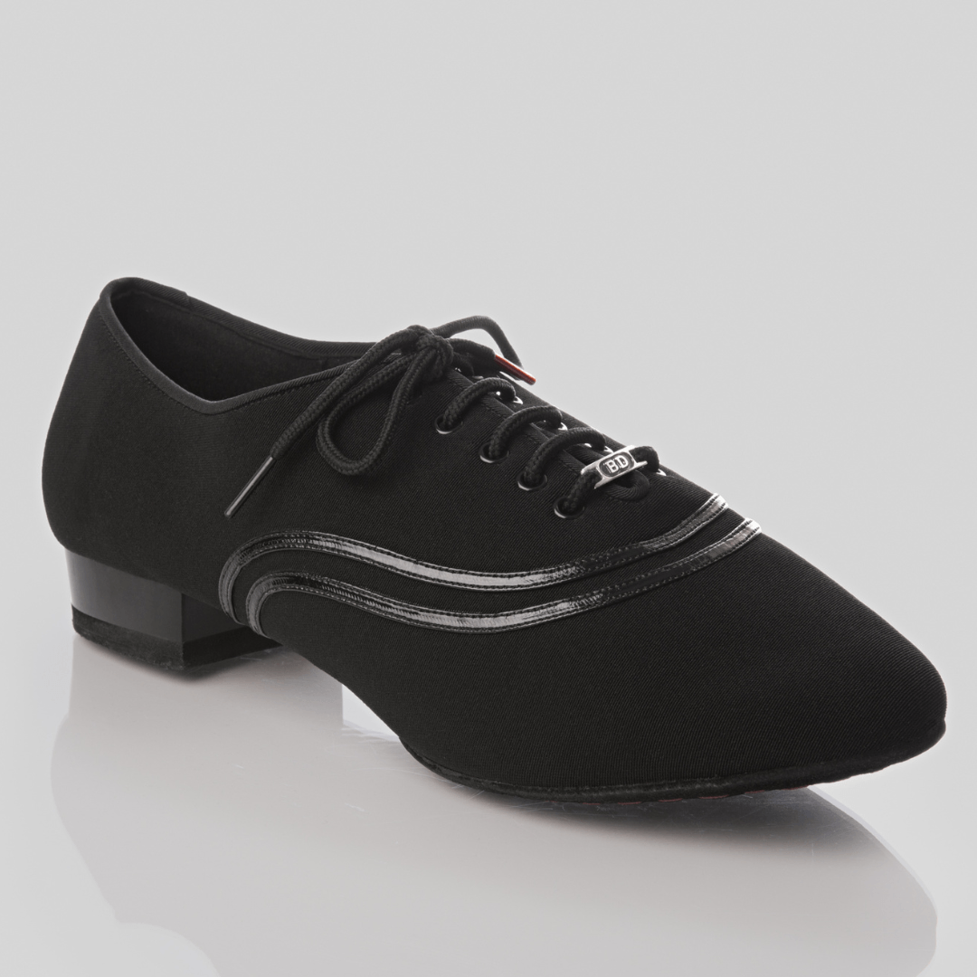 Liam Men's Dance Shoes in Breathable Canvas with Lace-Up Closure, 1 Inch Heel and Triple Cushioning for All Styles of Dance