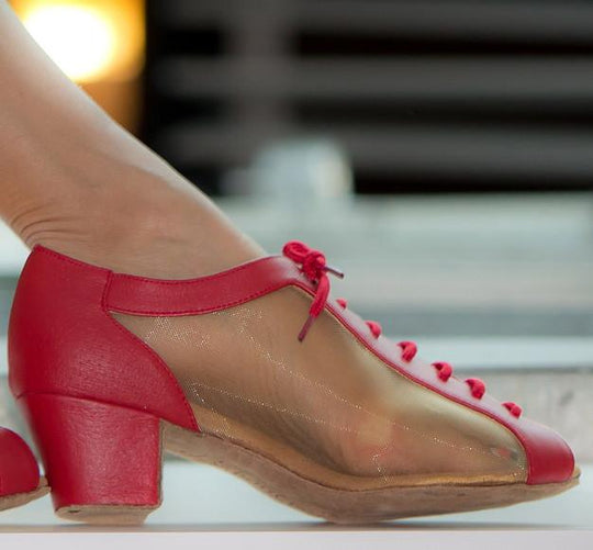 Practica Women's Dance Shoes with Mesh Design, Lace-Up Fit for Comfort and Stability in Salsa, Tango and Ballroom