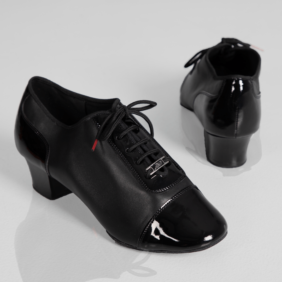 Randolph Men's Latin Dance Shoes in Canvas with Leather Accents, Braided Detail, Lace-Up Closure and Cushioning for Comfort