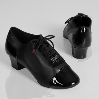 Randolph Men's Latin Dance Shoes in Canvas with Leather Accents, Braided Detail, Lace-Up Closure and Cushioning for Comfort