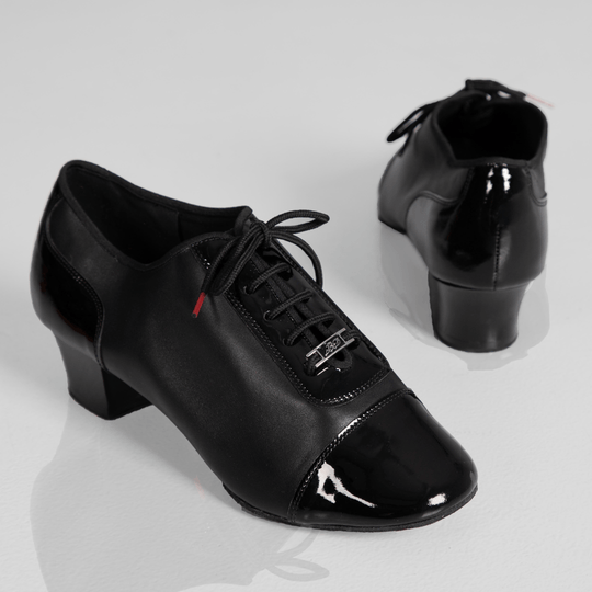 Randolph Men's Latin Dance Shoes in Canvas with Leather Accents, Braided Detail, Lace-Up Closure and Cushioning for Comfort