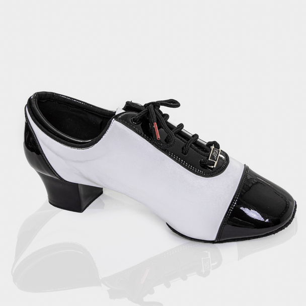 Randolph Men's Latin Dance Shoes in Canvas with Leather Accents, Braided Detail, Lace-Up Closure and Cushioning for Comfort